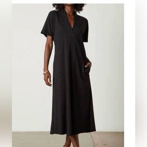 Anthropologie Black Midi Dress